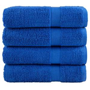 Ręczniki premium, SOLUND, 4 szt., niebieskie, 50x100 cm, 600 g/m²