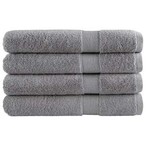 Ręczniki premium, SOLUND, 4 szt., szare, 100x200 cm, 600 g/m²