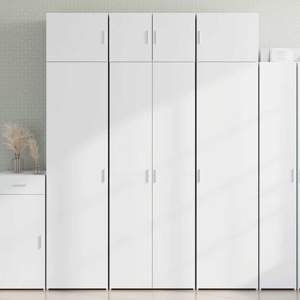 Szafka, biała, 70x42,5x225 cm, materiał drewnopochodny