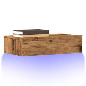 Szafka telewizyjna z LED, stare drewno, 60x35x15,5 cm