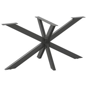 Noga do stołu jadalnego Pająk kształt antracyt 150x78x(72-73) cm stal