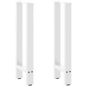 Nogi do stołu konsolowego białe 2 szt. 38x(72-73) cm stal