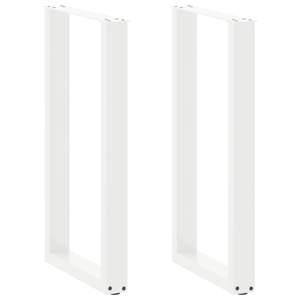 Nogi do stołu barowego w kształcie litery U 2 szt. Białe 40x(90-91) cm Stal