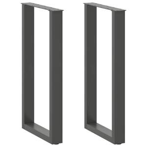 Nogi do stołu barowego w kształcie litery U 2 szt. Antracyt 50x(90-91) cm Stal