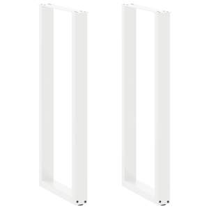 Nogi do stołu barowego w kształcie litery U 2 szt. Białe 40x(110-111) cm Stal