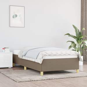 Rama łóżka bez materaca Taupe 90x190 cm Tkanina