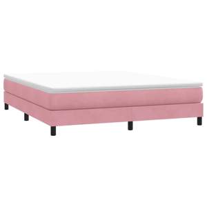 Łóżko typu Box Spring bez materaca Różowe 180x210 cm Aksamit