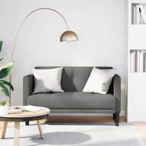 Sofa dwuosobowa Ciemnoszara 111 cm Tkanina