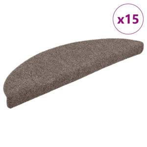 Maty na schody samoprzylepne 15 szt. 65x21x4 cm beżowe półokrągłe duże