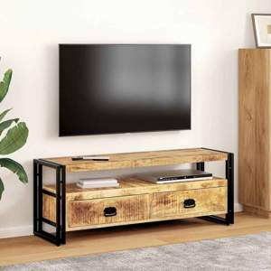 Szafka pod TV, 120x35x45 cm, lite drewno mango