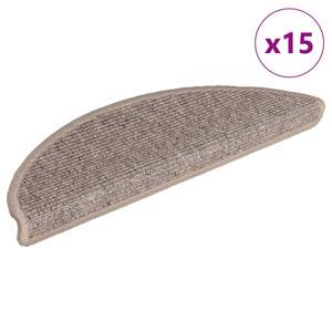 Maty na schody 15 szt. 56x17x3 cm Ciemnobeżowe półokrągłe