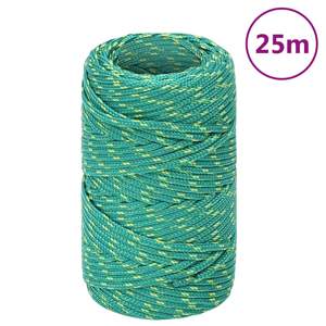 Linka żeglarska, zielona, 2 mm, 25 m, polipropylen