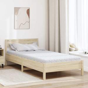 Materac Biały 90 x 190 cm Tkanina żakardowa