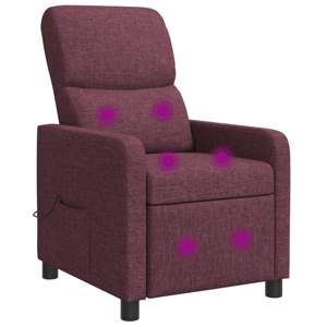 Fotel recliner Fioletowy tkanina
