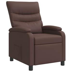 Fotel recliner brązowy Ekoskóra