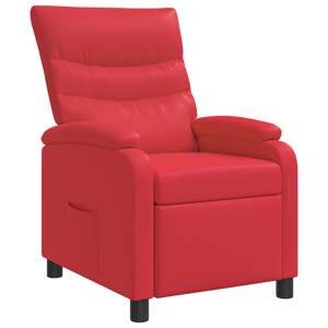 Fotel recliner czerwony Ekoskóra