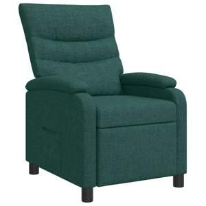 Fotel recliner Ciemnozielony tkanina