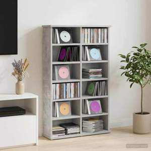 Kabinet na płyty CD Betonowy szary 60 x 17 x 92 cm