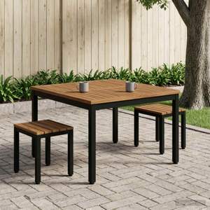 Stolik kawowy Naturalny i czarny 100 x 100,5 x 45 cm