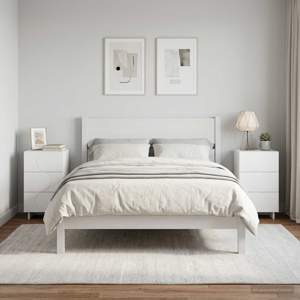 Szafka Nocna 2 pcs Biały 33,5 x 34,5 x 60 cm