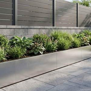 Mur oporowy 2 szt. 100 x 12 x 40 cm Stal nierdzewna srebrny