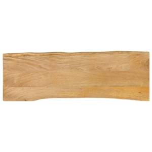 Blat stołu, 120x40x2,5 cm, naturalna krawędź, lite drewno mango
