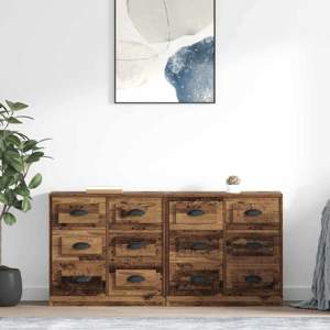 Komody 2 szt. Stare drewno 70 x 35,5 x 67,5 cm