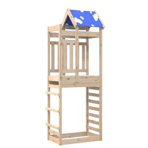 Wieża zabaw Brązowy 85 x 52,5 x 239 cm Lite drewno sosnowe