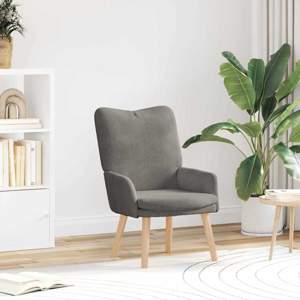 Fotel Jasnoszary 63 x 67 x 94 cm tkanina