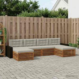 Zestaw sof na zewnątrz 6 szt. Lite Drewno Akacji