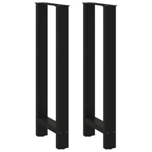 Nogi do stołu barowego czarne 2 szt. 50x(100-101) cm stal