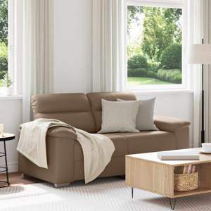 2-osobowa sofa Cappuccino 160x81x84 cm ze skóry ekologicznej