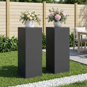 Stojak na rośliny 2 pcs Czarny 30 x 30 x 80 cm Stal