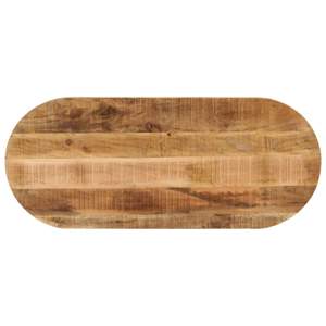 Blat stołu, 140x60x3,8 cm, owalny, lite surowe drewno mango