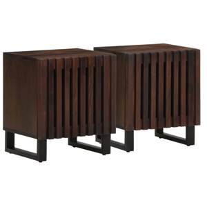 Szafki nocne, 2 szt., 40x34x46 cm, lite drewno mango