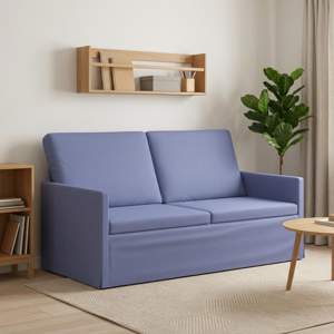 Sofa dwuosobowa Niebieski dżins 150 x 81 x 82 cm tkanina