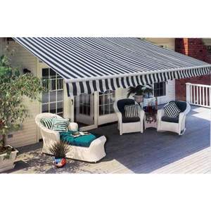 Markiza elektryczna 6 x 3 m Niebiesko-biała w paski