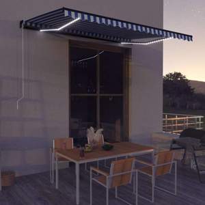 Ręczna markiza z oświetleniem LED solarnym 5 x 3 m
