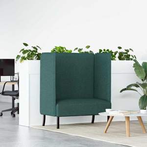Sofa z wysokim oparciem Ciemnozielony 109 x 56 x 121 cm tkanina