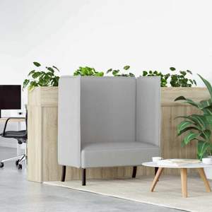 Sofa z wysokim oparciem Szary chmura 109 x 56 x 121 cm tkanina