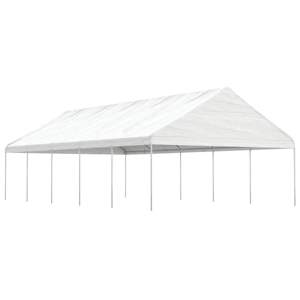 [3155521] Namiot ogrodowy z dachem, biały, 11,15x5,88x3,75 m, polietylen
