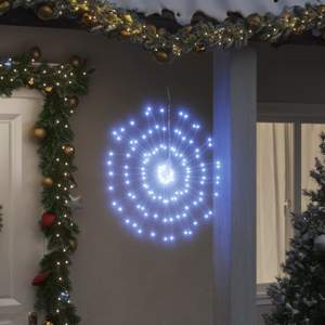 [3190513] Ozdoby świąteczne, 140 lampek LED, 8 szt., zimna biel, 17 cm