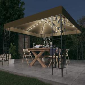 [3070312] Altana ze sznurem lampek LED, 3x3 m, kolor taupe