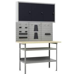 [3053436] Stolik roboczy z trzema panelami ściennymi i szafką