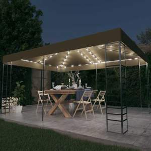 [3070310] Altana ze sznurem lampek LED, 3x4 m, kolor taupe