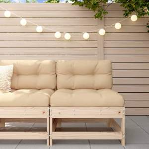 [825478] Ogrodowa sofa środkowa, lite drewno sosnowe