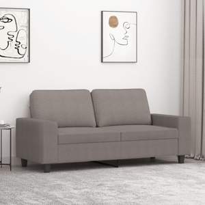 [359398] Sofa 2-osobowa, kolor taupe, 140 cm, tapicerowana tkaniną