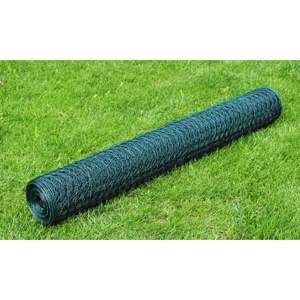 [140405] Ogrodzenie z siatki, pokryte PVC, 25x0,5 m, zielone