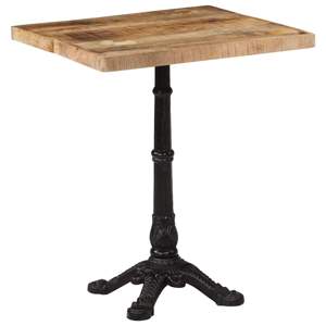 [321084] Stolik bistro, 60x60x77 cm, surowe drewno mango