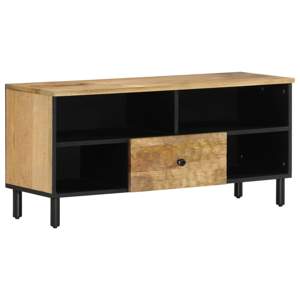 [356907] Szafka pod telewizor, 100x33x46 cm, lite drewno mango
